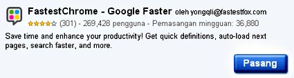 Faster Chrome ! Addons crome untuk mempercepat koneksi internet