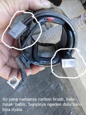 Carbon Brush dinamo starter mobil Suzuki Forsa