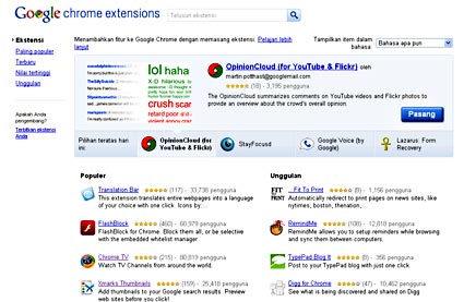 Google Chrome Add ons