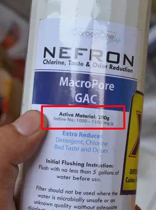 Gunakan nilai Iodine sebagai patokan