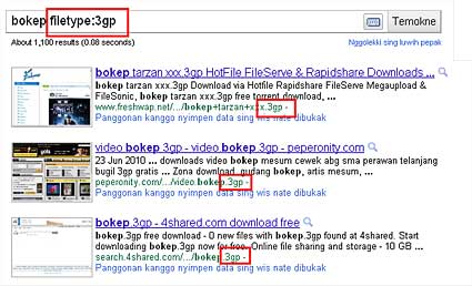 Contoh Pencarian Efektif dengan Google