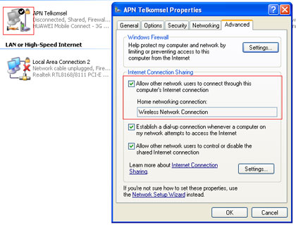 Setting Internet